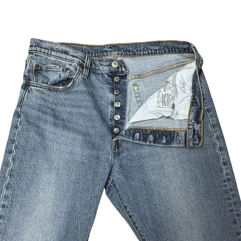 Levi's 501 Medium Wash Skinny Button Fly Jeans 32x28